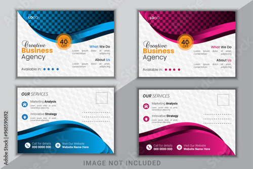 Modern and elegant post card design