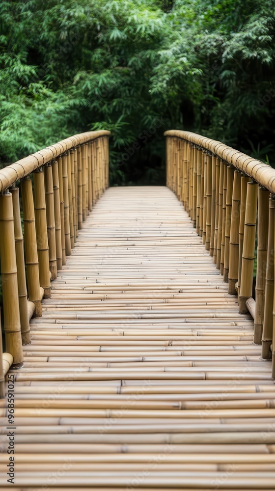 Modern sustainable bamboo bridge Modern sustainable bamboo bridge