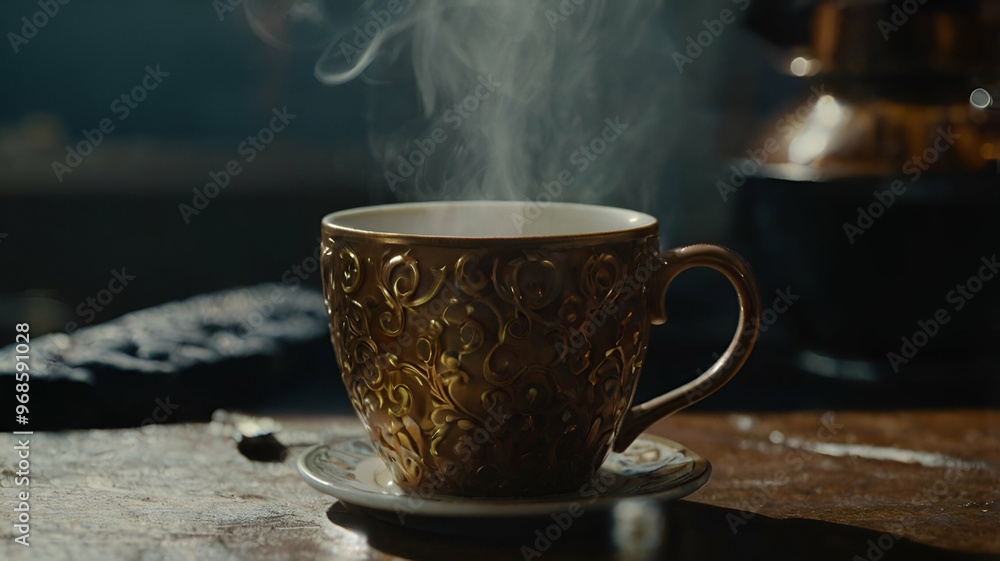 Fototapeta premium Americano in hot cup