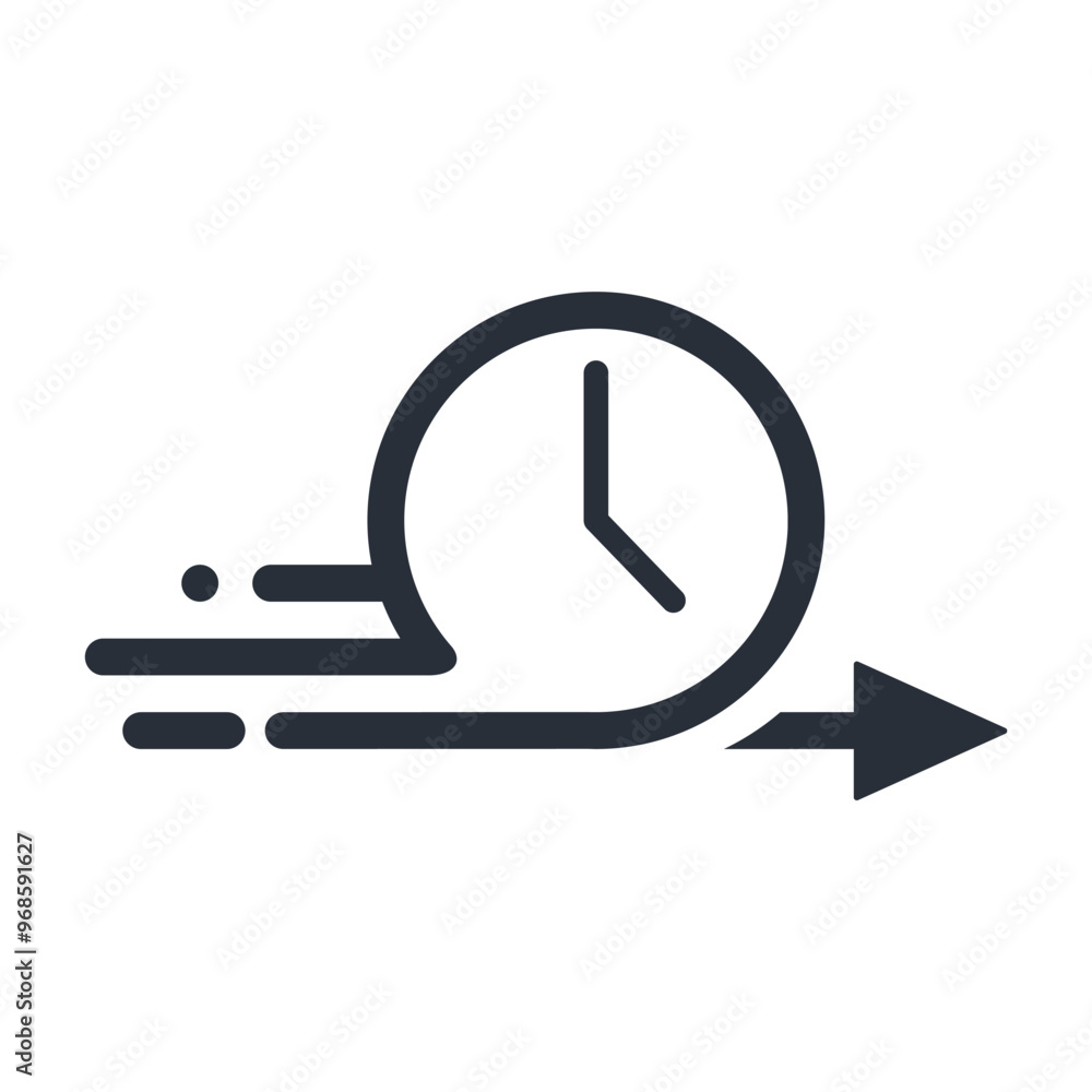 Fast speed quick time. Agile development.Vector linear icon isolated on white background. Fast speed quick time. Agile development.Vector linear icon isolated on white background.