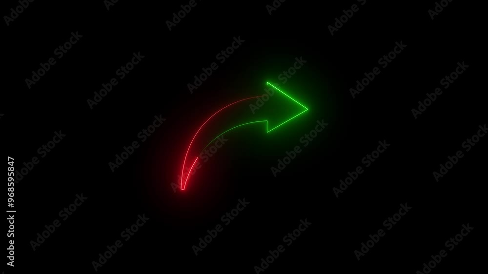 Red and green color share icon on black background. share icon, Right way icon simple design curve arrow animation. Neon share broadband icon. Share icon, simple design web and mobile app sharing sign Red and green color share icon on black background. share icon, Right way icon simple design curve arrow animation. Neon share broadband icon. Share icon, simple design web and mobile app sharing sign