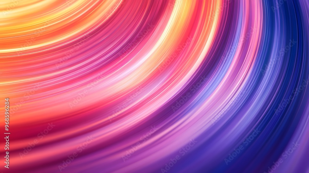 Fototapeta premium Modern abstract high-speed light effect. Abstract background with curved beams of light. Technology futuristic dynamic motion. Movement pattern for banner or poster design background concept.