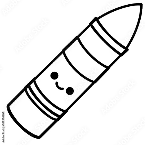 stationery Blck line clipart illustration