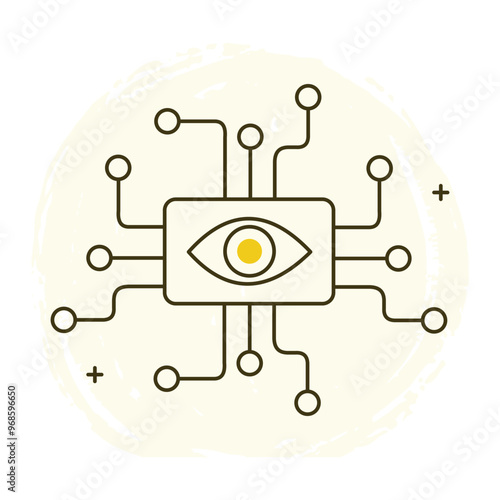 Image Processing and Computer Vision Icon Design, visual recognition, artificial intelligence, neural networks, machine learning