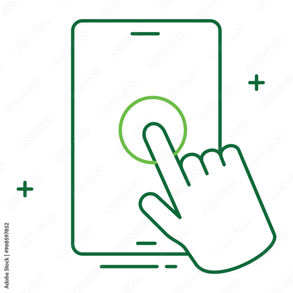 Smartphone Touch Interaction Vector Icon Design, mobile devices, app navigation, mobile control, finger gestures Smartphone Touch Interaction Vector Icon Design, mobile devices, app navigation, mobile control, finger gestures