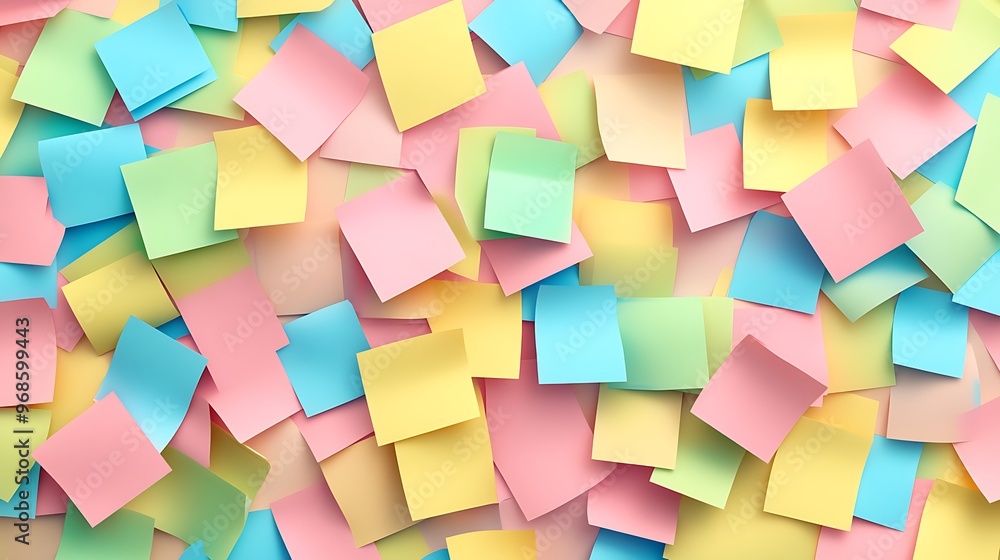 Colorful Sticky Notes Arranged in a Random Pattern Colorful Sticky Notes Arranged in a Random Pattern