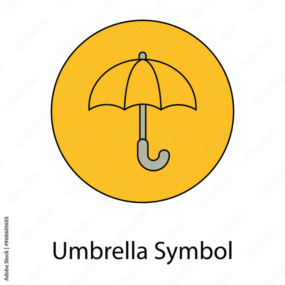 Vector icon for umbrella symbol. Line drawing of an umbrella symbol, typically used for packaging and shipping to indicate protection against water or moisture. Vector icon for umbrella symbol. Line drawing of an umbrella symbol, typically used for packaging and shipping to indicate protection against water or moisture.