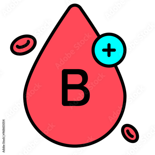 Blood type B with rhesus Positive