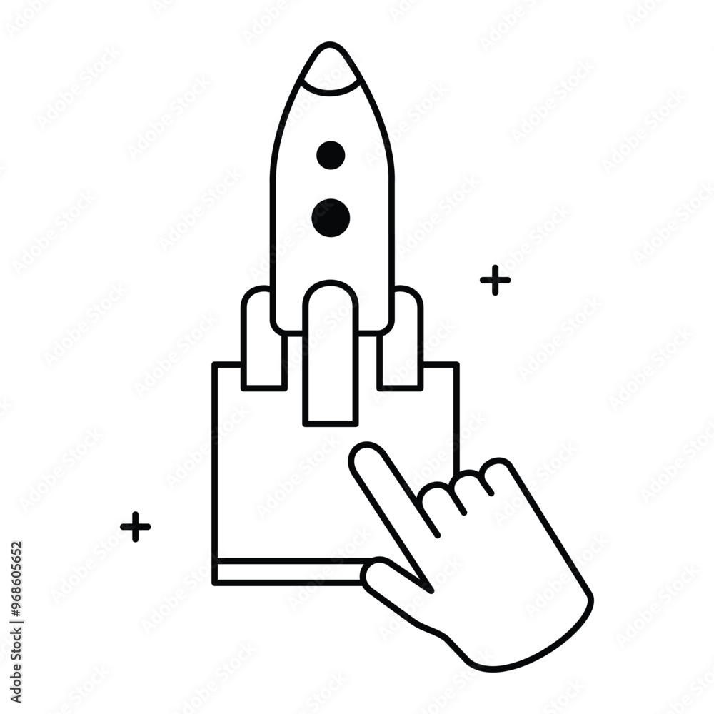 Command Execution and Launch Interface Icon Design, system startup, terminal commands, software launch, computer interface Command Execution and Launch Interface Icon Design, system startup, terminal commands, software launch, computer interface