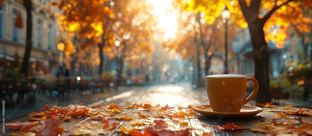 A Warm Cup of Coffee on a Crisp Autumn Day A Warm Cup of Coffee on a Crisp Autumn Day