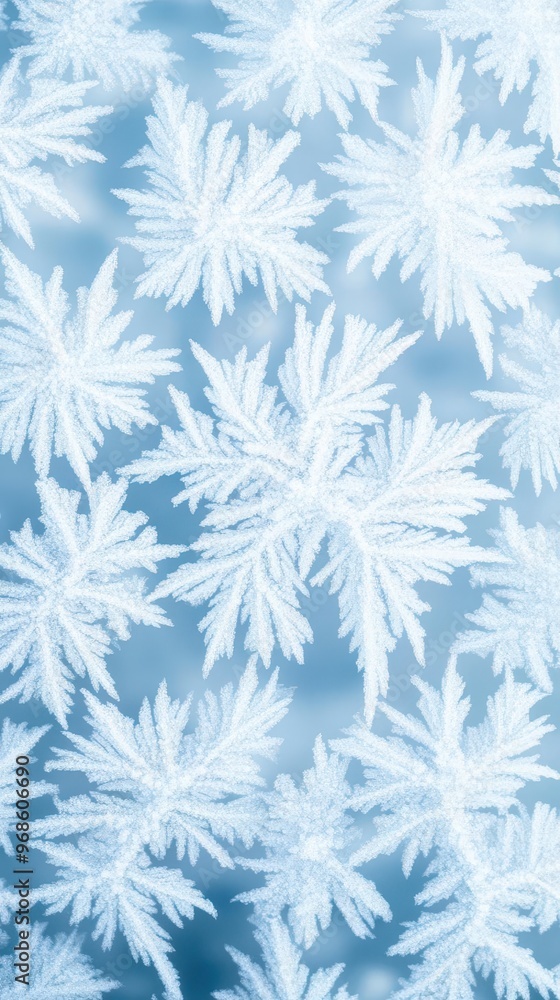 Close-up of intricate frost patterns on window Close-up of intricate frost patterns on window