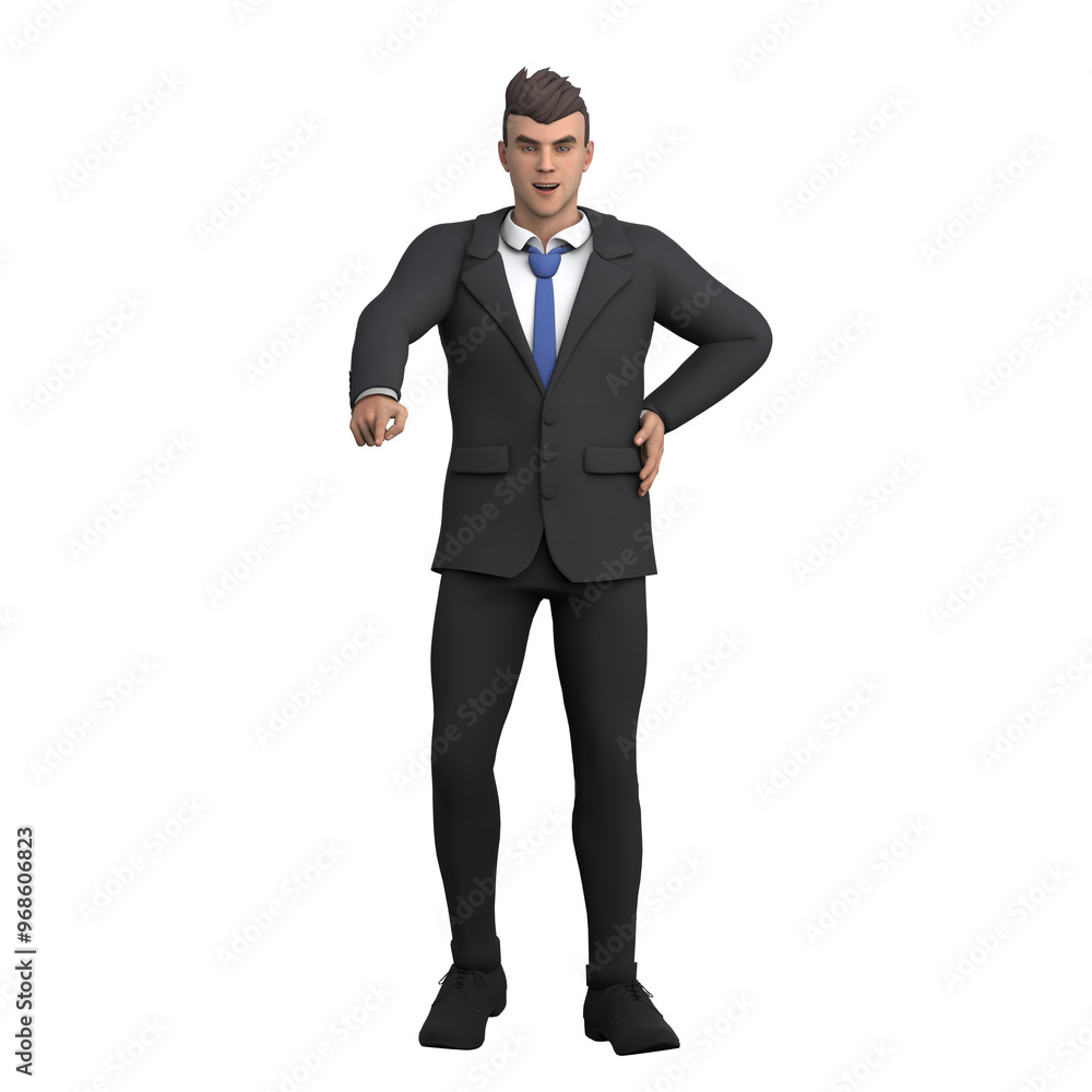 Legal 3D Illustration. A male lawyer stands with his right hand pointing forward while his left hand is on his waist. Professional Male Lawyer Legal 3D Illustration. A male lawyer stands with his right hand pointing forward while his left hand is on his waist. Professional Male Lawyer