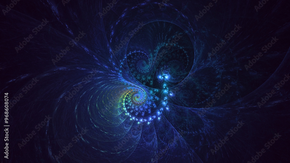 3D rendering abstract blue technology fractal background. Its not AI Generatd illustration. 3D rendering abstract blue technology fractal background. Its not AI Generatd illustration.