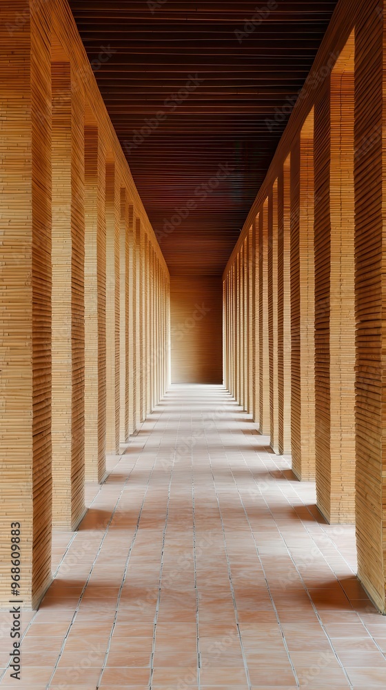 Obraz premium Modern sustainable bamboo architecture