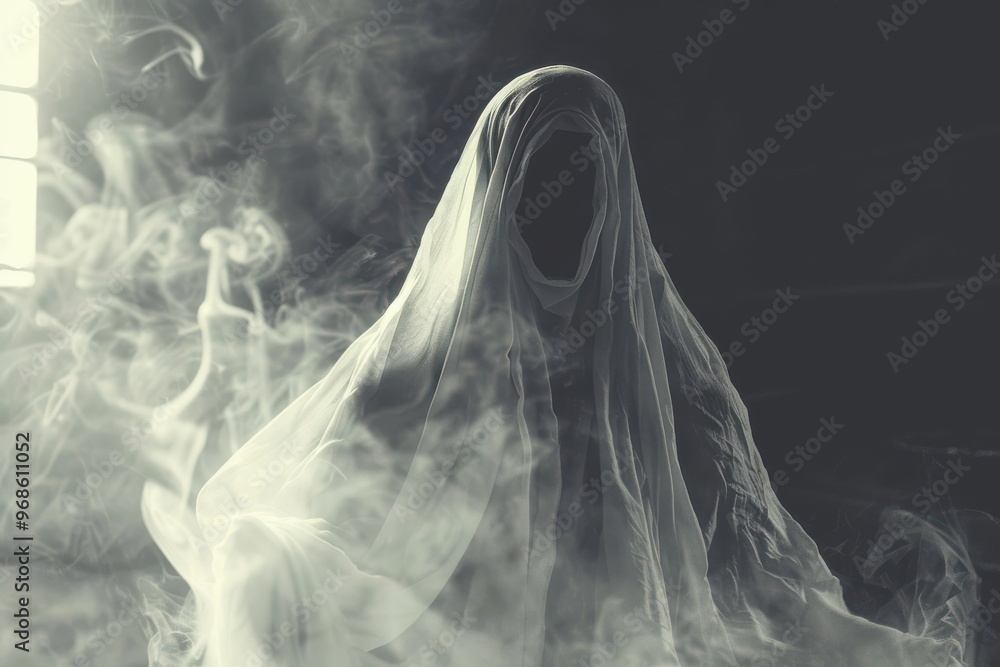 A person in a long black robe is walking down a hallway A person in a long black robe is walking down a hallway