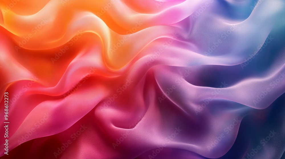 Colorful silk fabric waves, vibrant texture. Abstract art and design concept Colorful silk fabric waves, vibrant texture. Abstract art and design concept