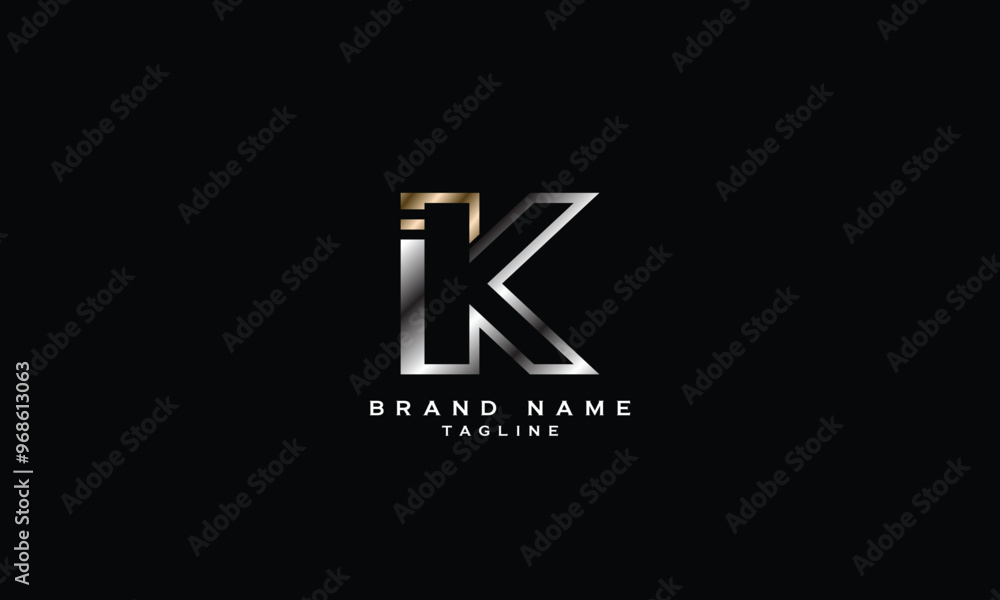 IK, KI, Abstract initial monogram letter alphabet logo design IK, KI, Abstract initial monogram letter alphabet logo design