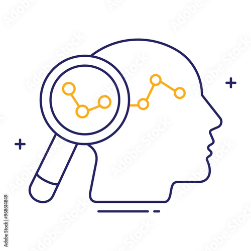 Human Behavioral Insights Vector Icon Design, social analysis, psychology, behavior tracking, data analysis, social behavior