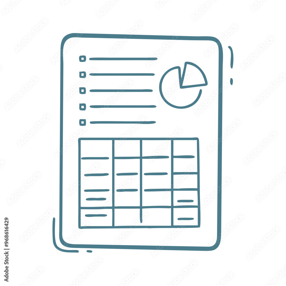 Spreadsheet icon, blue line design, data management tool Spreadsheet icon, blue line design, data management tool