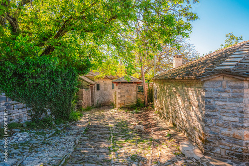 Traditionally houses in the mountains village of Monodendri, Zagori, Greece, near vikos george photo