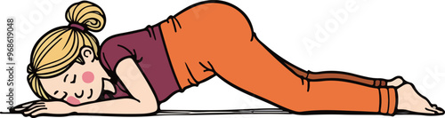 Woman Practicing Yoga Pose