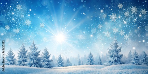 Wallpaper Mural Snowy winter background with plenty of space for text or design, perfect for Christmas greetings or announcements Torontodigital.ca