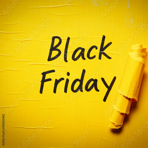 Black Friday text painted i...