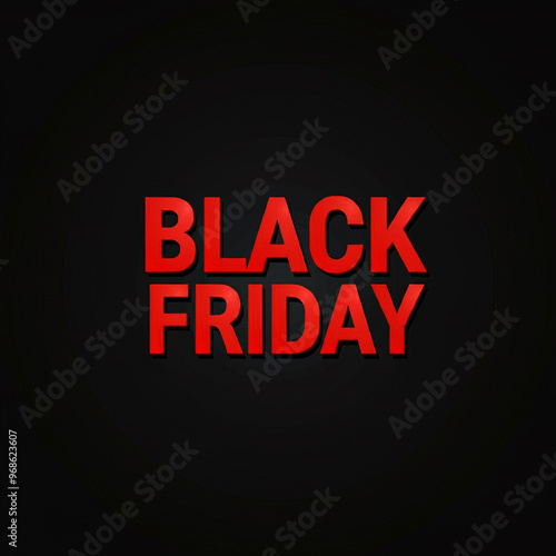 Black Friday text in bold r...
