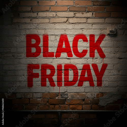 Bold Black Friday text in r...