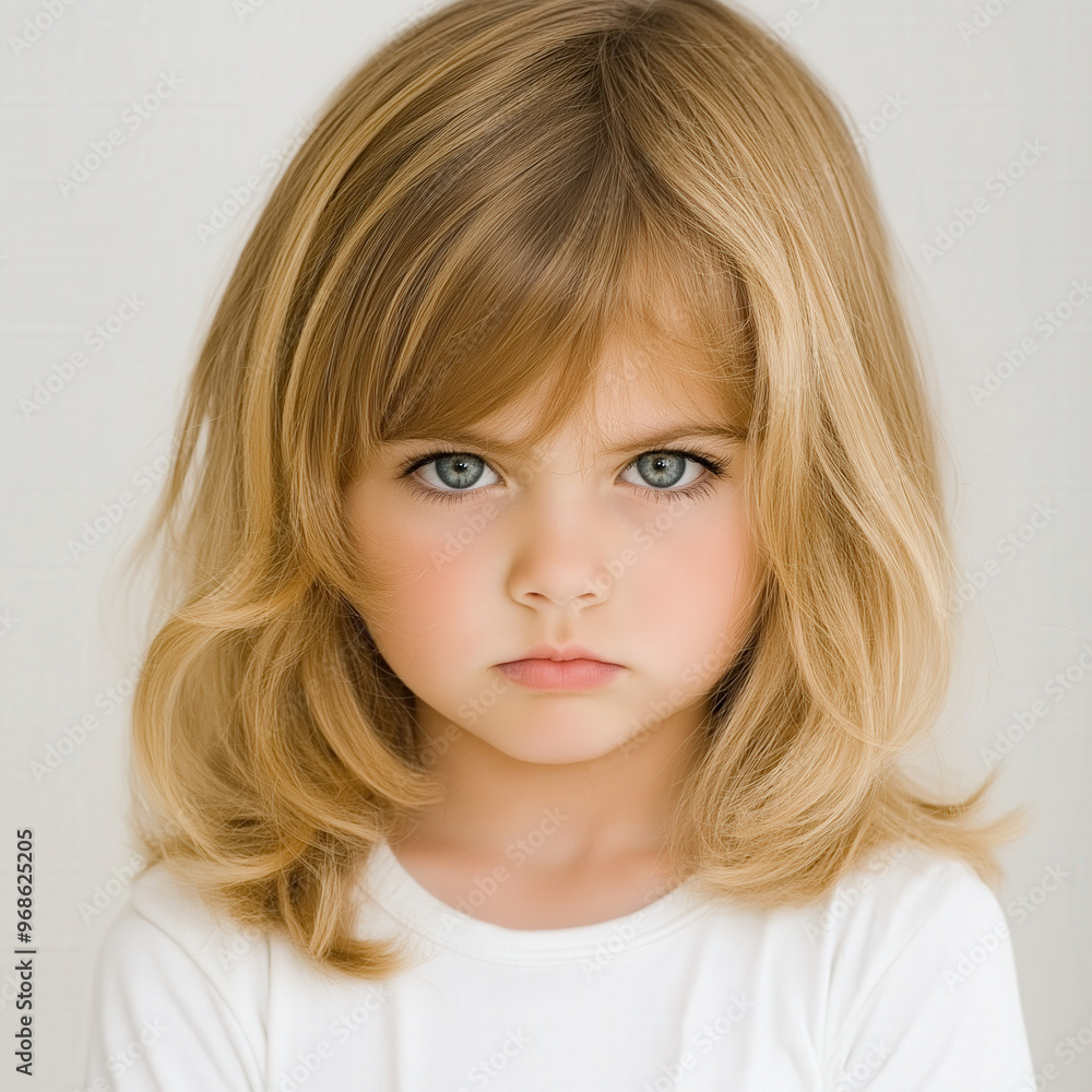 Child Frowning Isolated Child Frowning Isolated