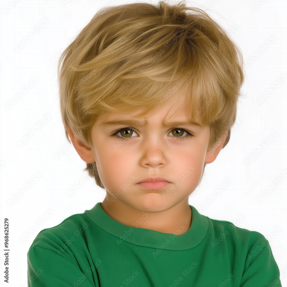 Child Frowning Isolated Child Frowning Isolated