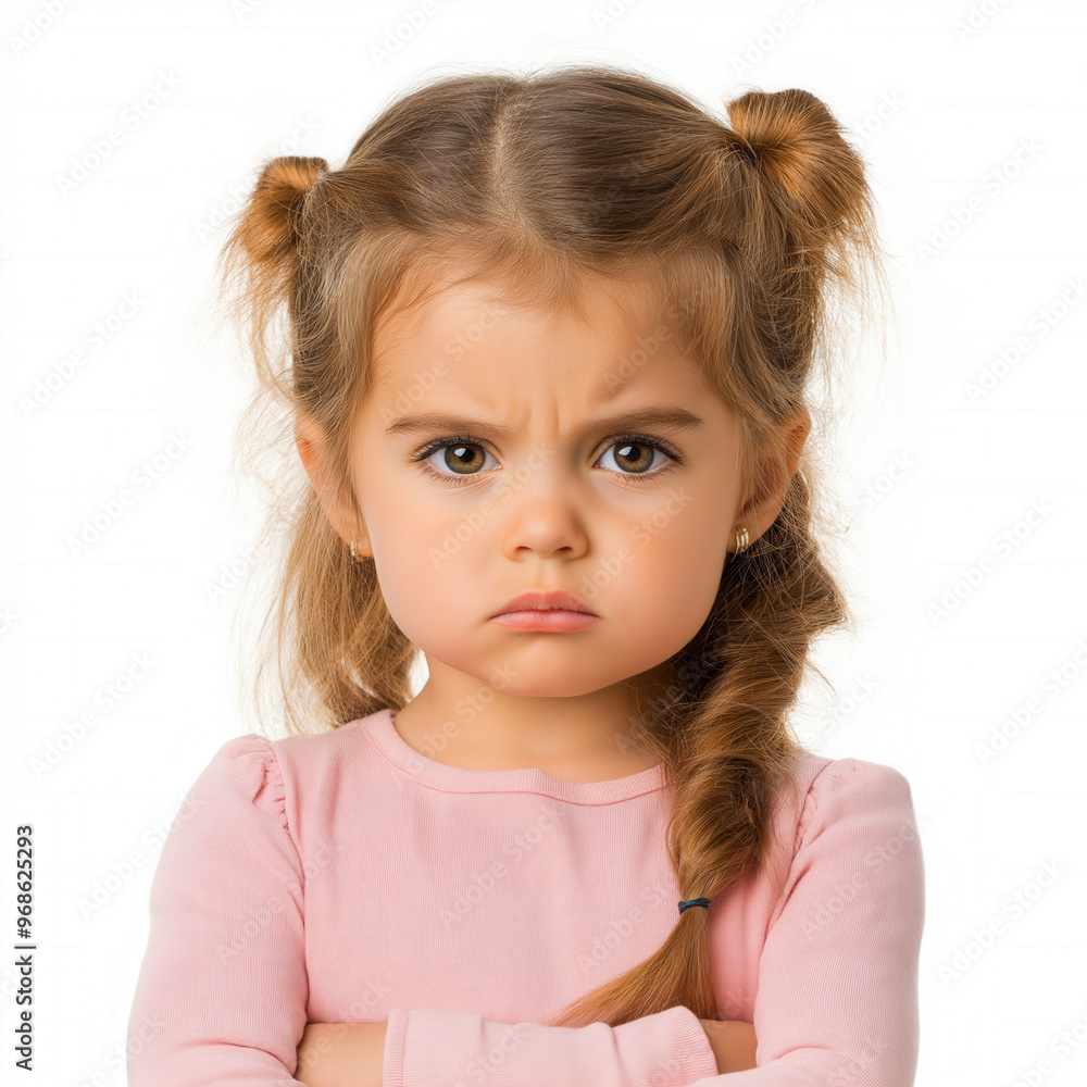 Child Frowning Isolated Child Frowning Isolated