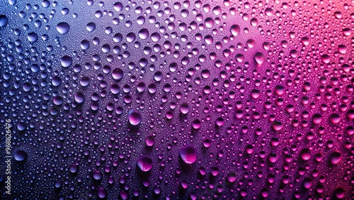 Close-up of pink and purple wall with water droplets, serene and vibrant abstract background