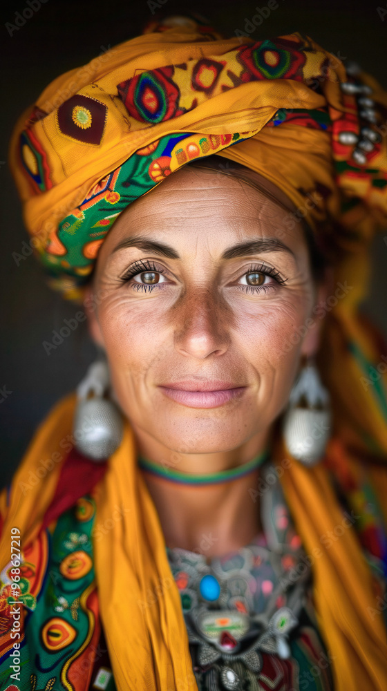 Fototapeta premium Ethnographic Portrait of Tatarstan Woman - Cultural Art