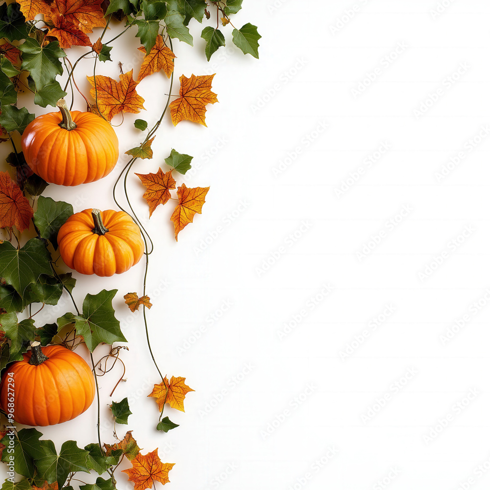 Pumpkin Vine Isolated Pumpkin Vine Isolated