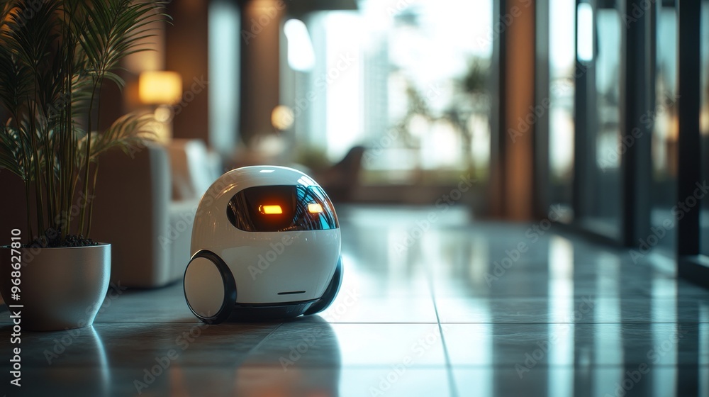 AI-guided autonomous personal assistant robots managing daily schedules and tasks: A robot companion handling errands and reminders for a busy individual. AI-guided autonomous personal assistant robots managing daily schedules and tasks: A robot companion handling errands and reminders for a busy individual.