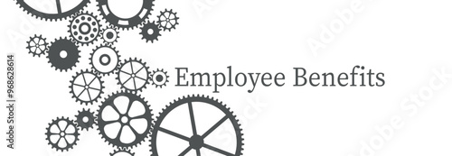 employee benefits text on white background	