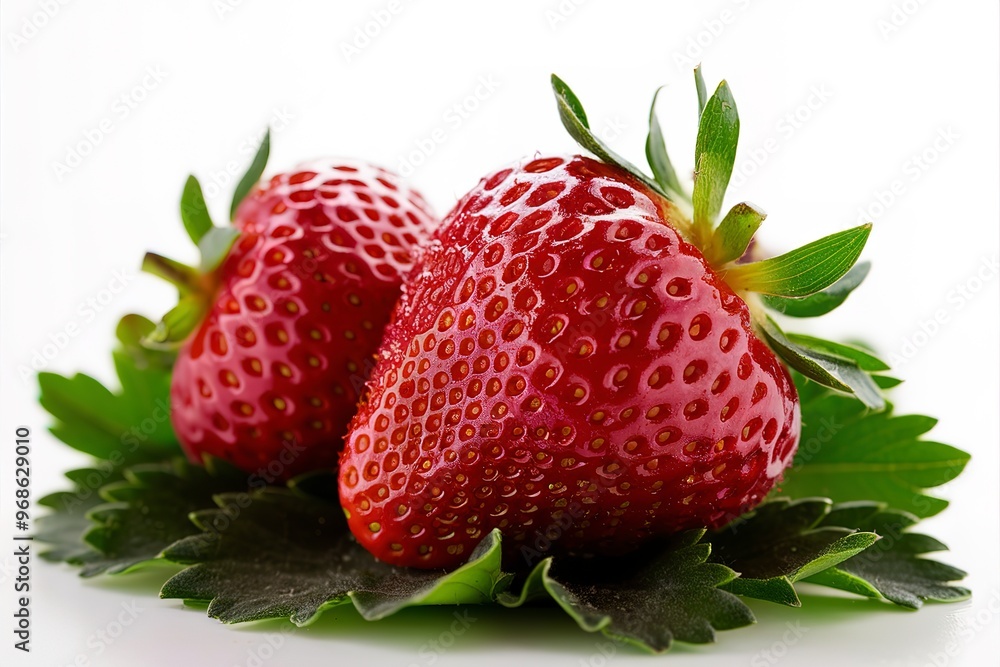 A stunning close-up photograph of a fresh, juicy red strawberry A stunning close-up photograph of a fresh, juicy red strawberry