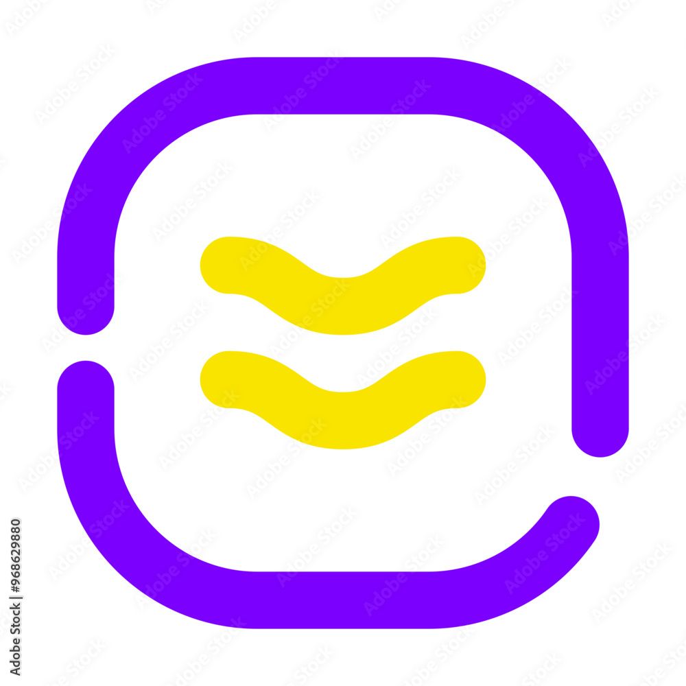 Approximately Equal Icon Broke Line Two-Tone Style Approximately Equal Icon Broke Line Two-Tone Style