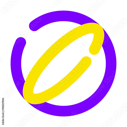 Sphere Icon Broke Line Two-Tone Style