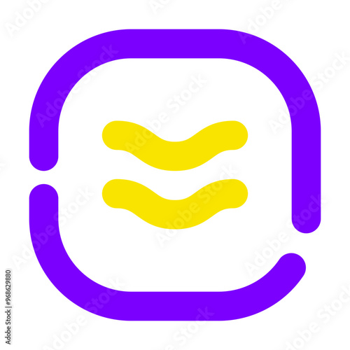Approximately Equal Icon Broke Line Two-Tone Style