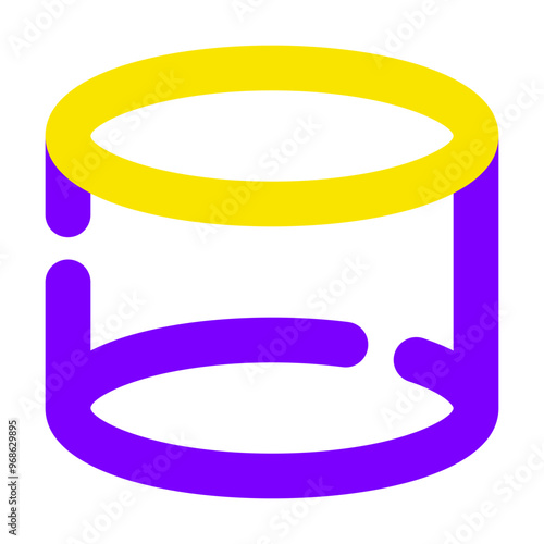 Cylinder Icon Broke Line Two-Tone Style