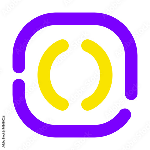 Regular Brackets Icon Broke Line Two-Tone Style