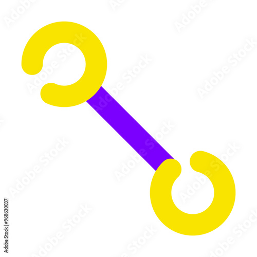 Segment Icon Broke Line Two-Tone Style