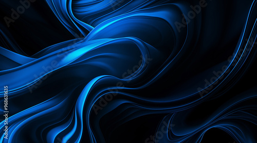 Black dark azure cobalt sapphire blue abstract background