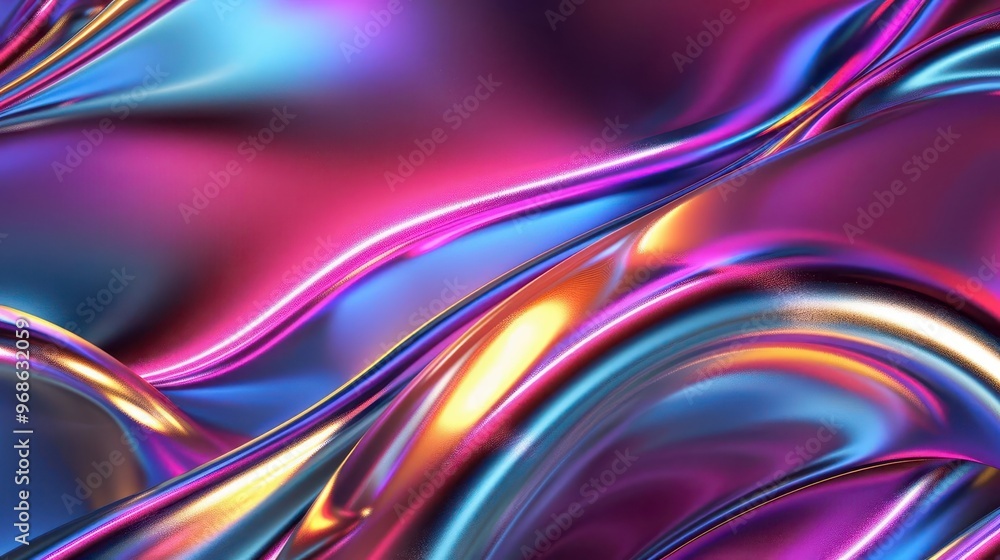 Vibrant and colorful abstract background with flowing waves and a glossy finish, perfect for artistic and modern designs. Vibrant and colorful abstract background with flowing waves and a glossy finish, perfect for artistic and modern designs.