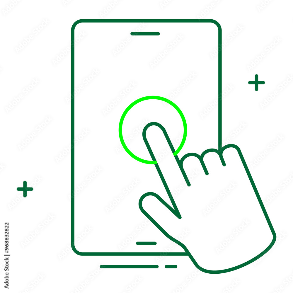 Smartphone Touch Interaction Vector Icon Design, mobile devices, app navigation, mobile control, finger gestures Smartphone Touch Interaction Vector Icon Design, mobile devices, app navigation, mobile control, finger gestures