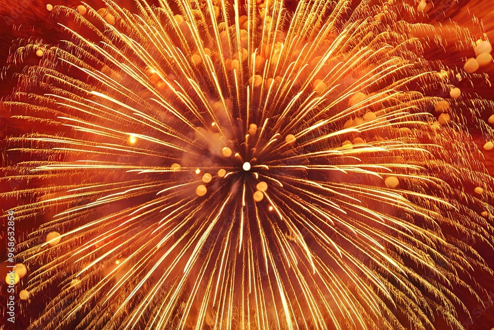 An exquisite display of golden firework sparks illuminating the night sky An exquisite display of golden firework sparks illuminating the night sky
