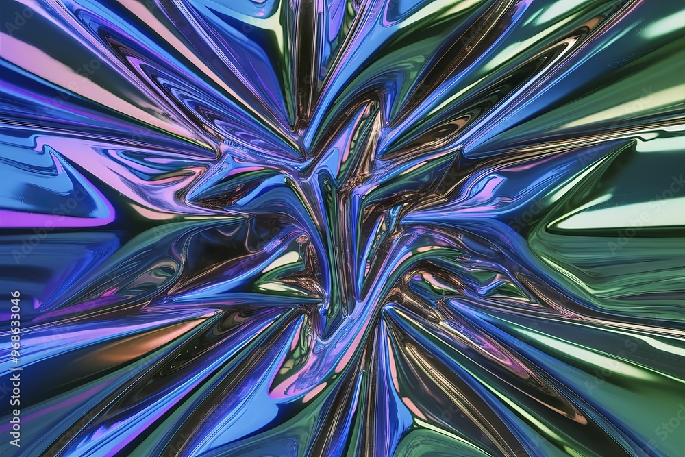 metallic holographic background with a mesmerizing blend of colors and shapes metallic holographic background with a mesmerizing blend of colors and shapes
