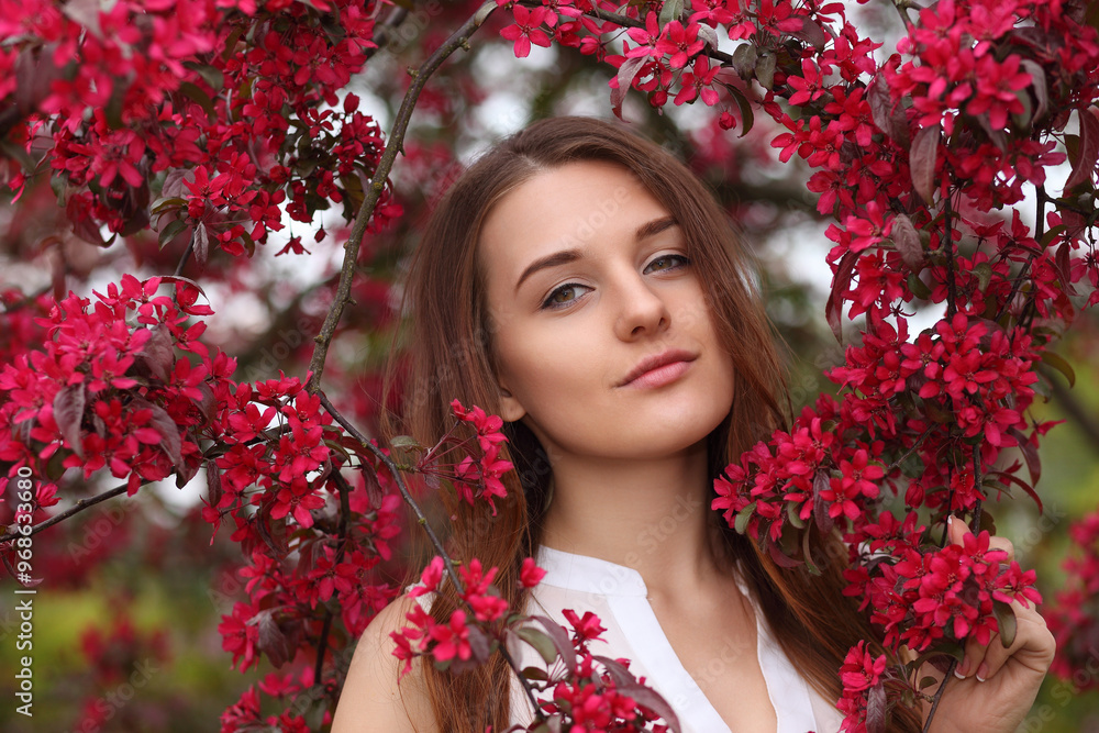 beautiful woman in the garden beautiful woman in the garden